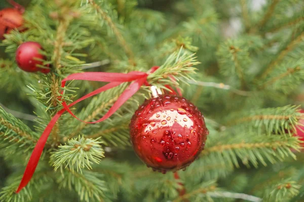 Kerstdecor Kerstboom Speelgoed Voor Nieuwjaarsvakantie — Stockfoto