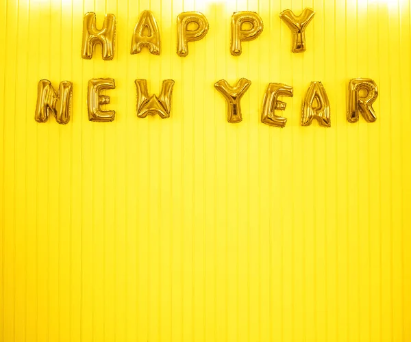 Slova Šťastný Nový Rok Anglické Abecedě Balónků — Stock fotografie