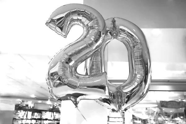 Folha Número Balões Celebração — Fotografia de Stock