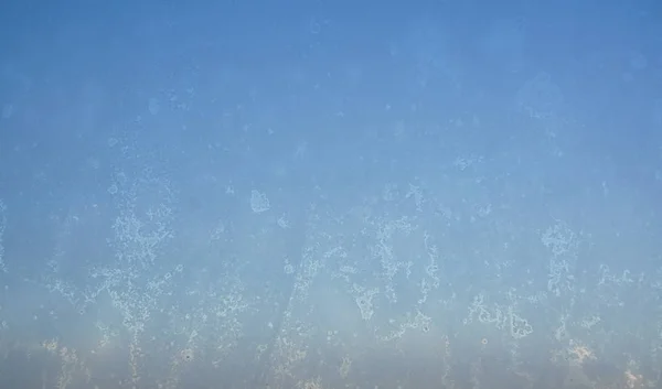 Winter Ice Frost Frozen Background Frosted Window Glass Texture Christmas — Stock Photo, Image