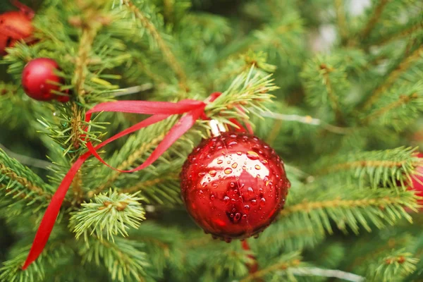 Kerstdecor Kerstboom Speelgoed Voor Nieuwjaarsvakantie — Stockfoto