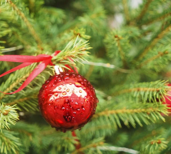Χριστουγεννιάτικη Διακόσμηση Χριστουγεννιάτικο Δέντρο Παιχνίδι Για Τις Διακοπές Του Νέου — Φωτογραφία Αρχείου