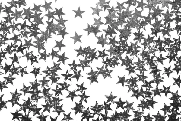 Holiday Stars Glitter Isolated White Background Festive Holiday Bright Backdrop — ストック写真