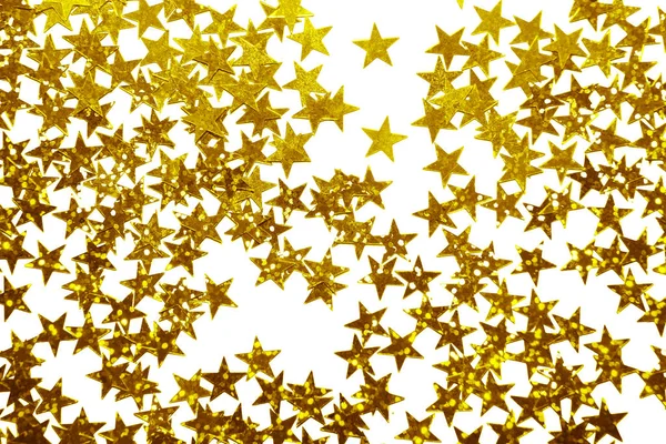 Holiday Stars Glitter Isolated White Background Festive Holiday Bright Backdrop — ストック写真