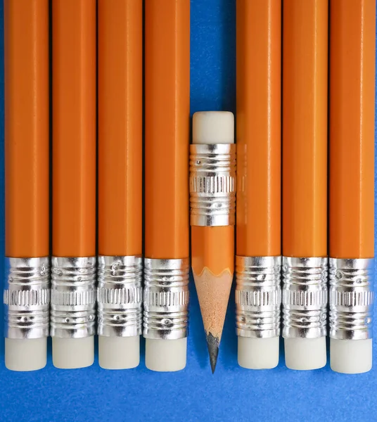 Petit Crayon Pointu Les Autres Crayons Jaunes — Photo