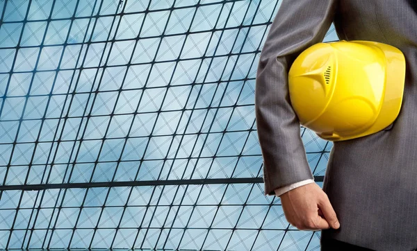 Photo Working Man Hard Hat — Stock Photo, Image