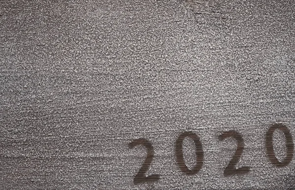Feliz Ano Novo 2020 Férias Inverno Fundo Neve Branca Flocos — Fotografia de Stock