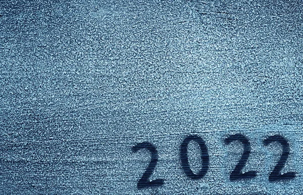 Feliz Ano Novo 2022 Férias Inverno Fundo Neve Branca Flocos — Fotografia de Stock