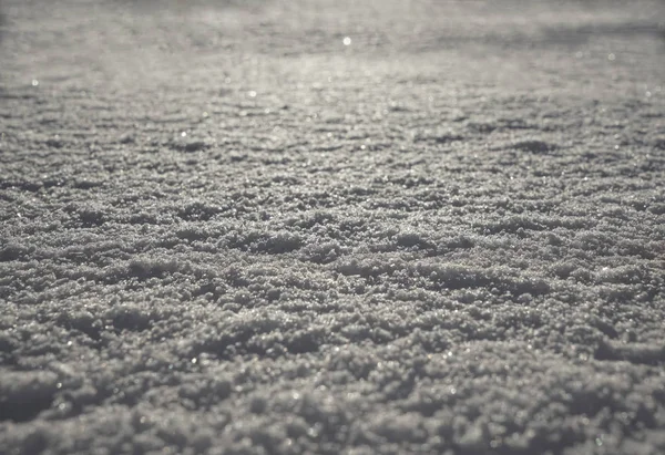 Świeży Wyboisty Krajobraz Śniegu Odmrażającym Tonem Niebiesko Żółtym Tle Tekstura — Zdjęcie stockowe