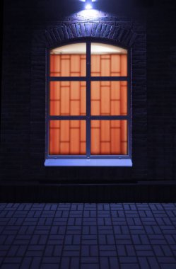Amsterdam Hollanda 'nın genelev bölgesinde pencere. 