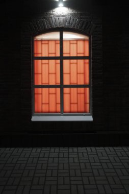 Amsterdam Hollanda 'nın genelev bölgesinde pencere. 