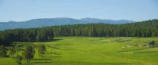 Vue Imprenable Sur Les Montagnes Oural Sud Oural Paysage Pittoresque — Photo