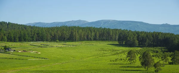 Úžasný Výhled Uralské Hory Jižním Uralu Scénická Krajina — Stock fotografie
