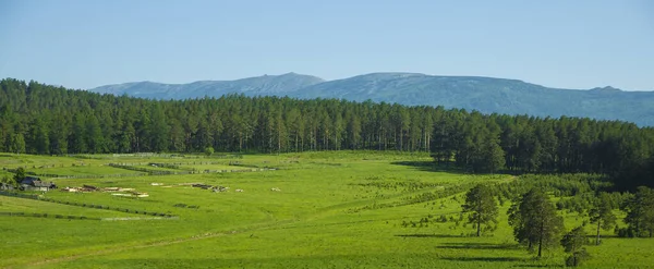 Úžasný Výhled Uralské Hory Jižním Uralu Scénická Krajina — Stock fotografie