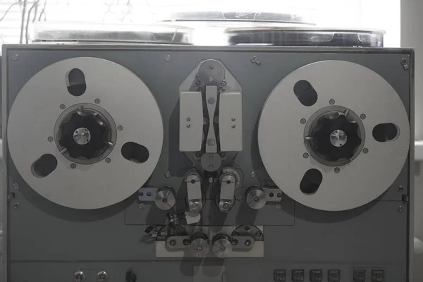 Oude Vintage Speler Van Rollen Antieke Reel Reel Tape Recorder — Stockfoto