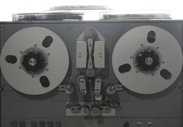 Old Vintage Player Reels Antique Reel Reel Tape Recorder Spools — Stock Photo, Image