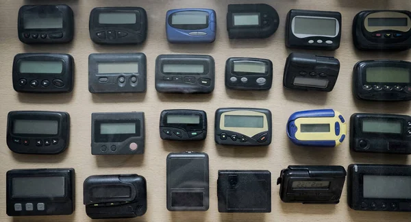 Moscow Rússia Março 2020 Muitos Muito Velho Pagers Preto Apicultores — Fotografia de Stock