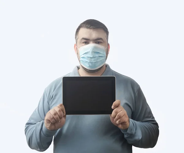 Hombre Con Máscara Para Protegerlo Del Coronavirus Pandemia Del Virus — Foto de Stock