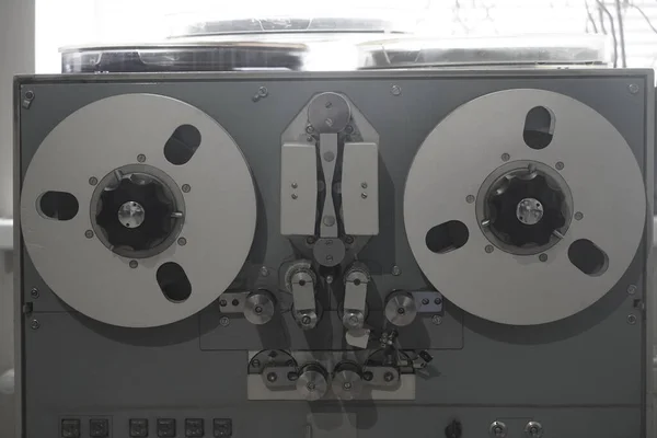 Oude Vintage Speler Van Rollen Antieke Reel Reels Tape Recorder — Stockfoto