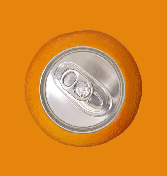 Kreatív Narancslé Gyűrű Húzza Izolált — Stock Fotó