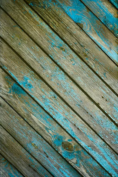 Brown Old Painted Boards Closeup Background Texture Blue Peeling Paint — Stock Photo, Image