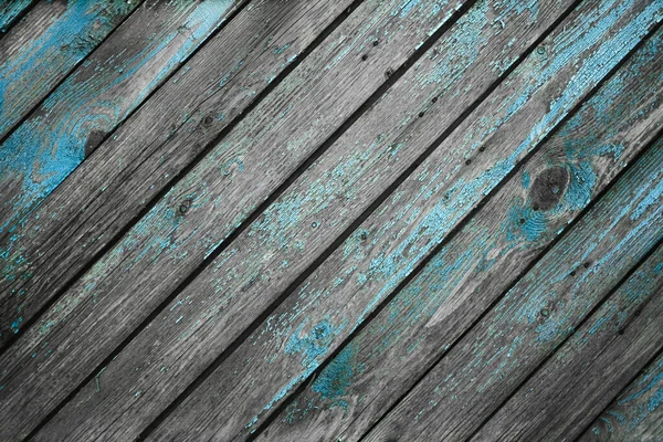 Bruine Oude Geschilderde Planken Close Achtergrond Textuur Van Blauwe Schilferende — Stockfoto