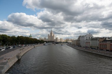 Moskova - Ağustos 2019. Şehrin sokak biri