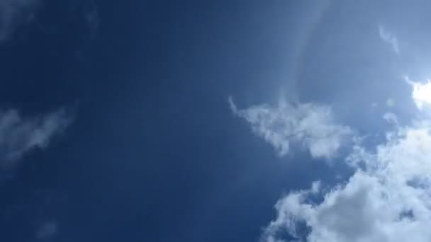 Zeitraffer schönen blauen Himmel mit Wolken Hintergrund. Himmel mit Wolken Wetter Natur Wolkenblau — Stockvideo