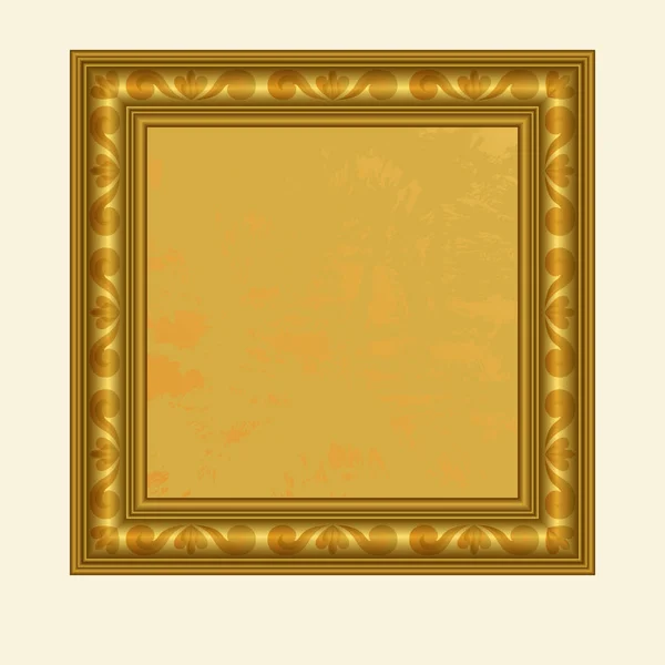 Vector gouden vierkante frame — Stockvector