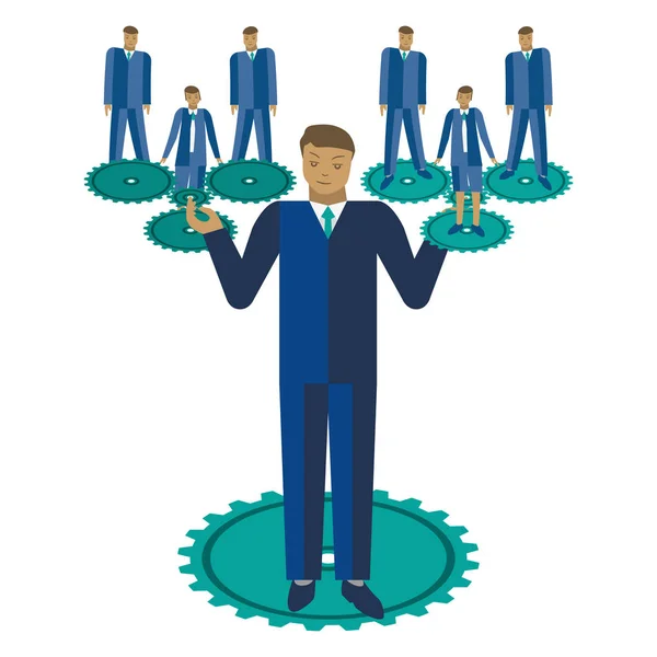 Business teamwork vector illustration. Business team management