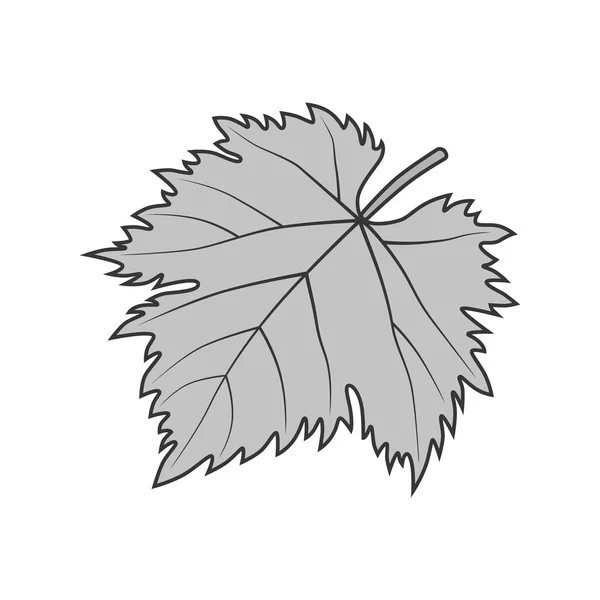 Vecteur de feuilles de raisin symbole gris ou illustration — Image vectorielle