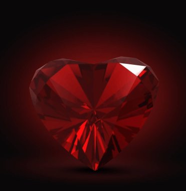 Gerçekçi kristal kalp romantik aşk geçmişi