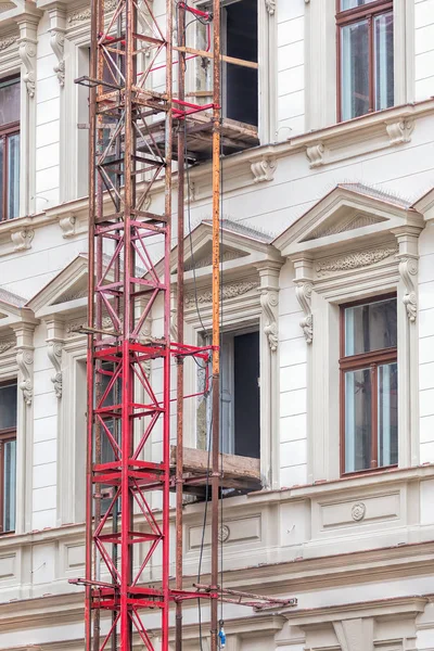 Reconstruction of historic building, building elevator.