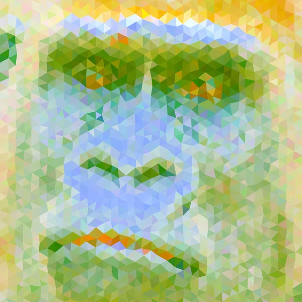 Laag Poly Abstract Portret Van Gorilla — Stockvector