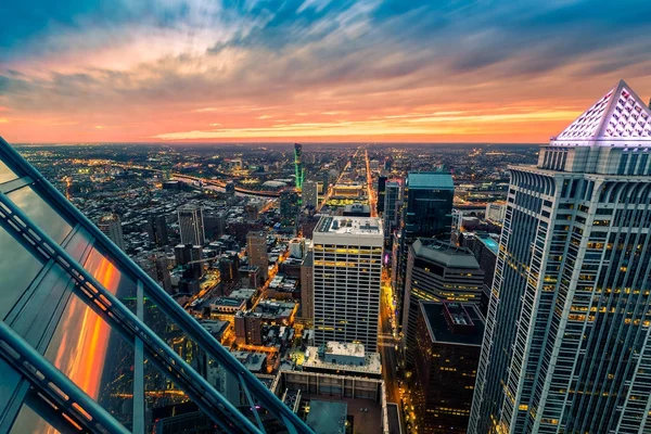 Filadelfia Perspectiva Aérea Atardecer — Foto de Stock