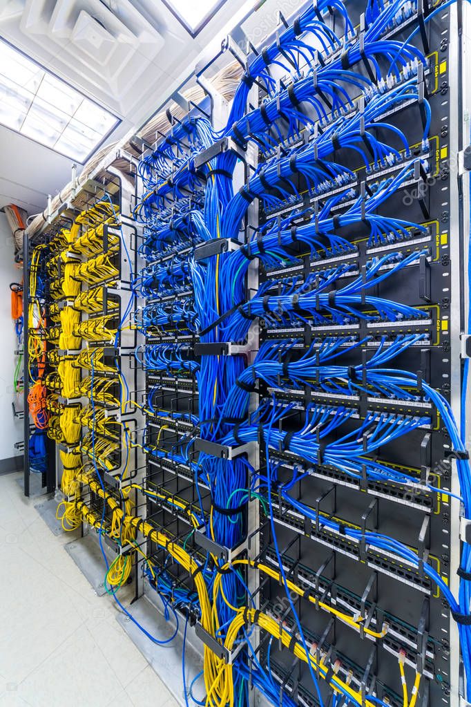 ethernet rack cables data center generic cat5e company depositphotos