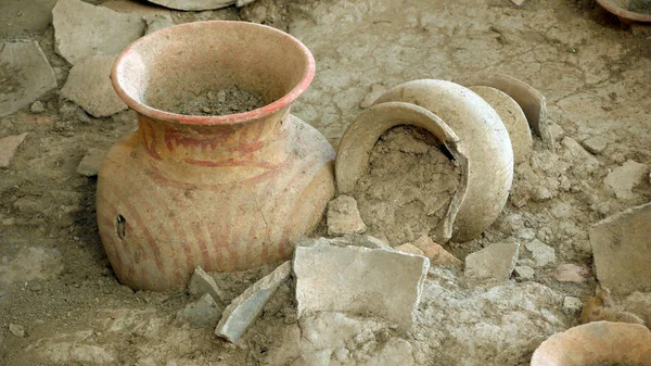 Os potsherds de Ban Chiang National Museum — Fotografia de Stock