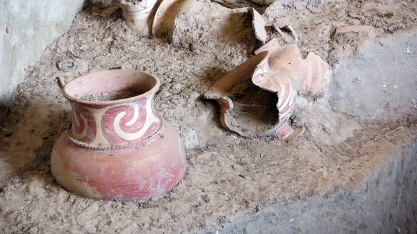 Os potsherds de Ban Chiang National Museum Tailândia — Fotografia de Stock