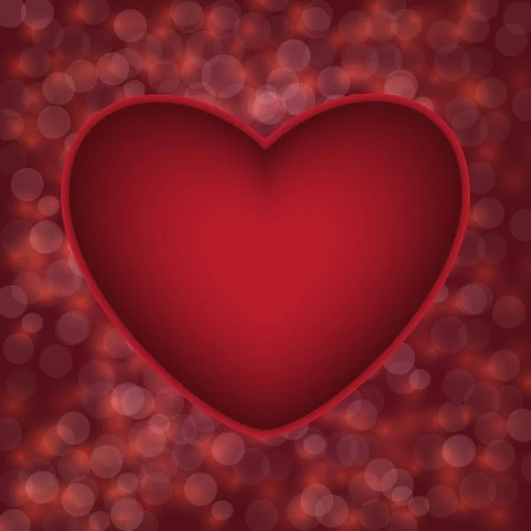 Das eine rote Herz mit Kopierraum. — Stockvektor