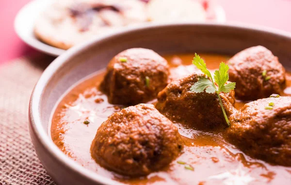 Frisch Gekochtes Würziges Kartoffelcurry Der Pfanne Oder Scharfer Dum Aloo — Stockfoto