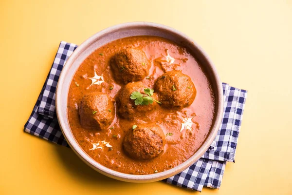 Curry Batata Picante Recém Cozido Frigideira Dum Aloo Quente Picante — Fotografia de Stock