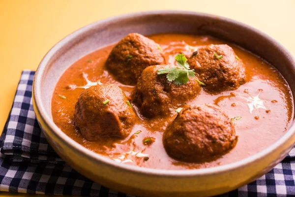 Frisch Gekochtes Würziges Kartoffelcurry Der Pfanne Oder Scharfer Dum Aloo — Stockfoto