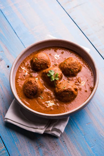 Frisch Gekochtes Würziges Kartoffelcurry Der Pfanne Oder Scharfer Dum Aloo — Stockfoto