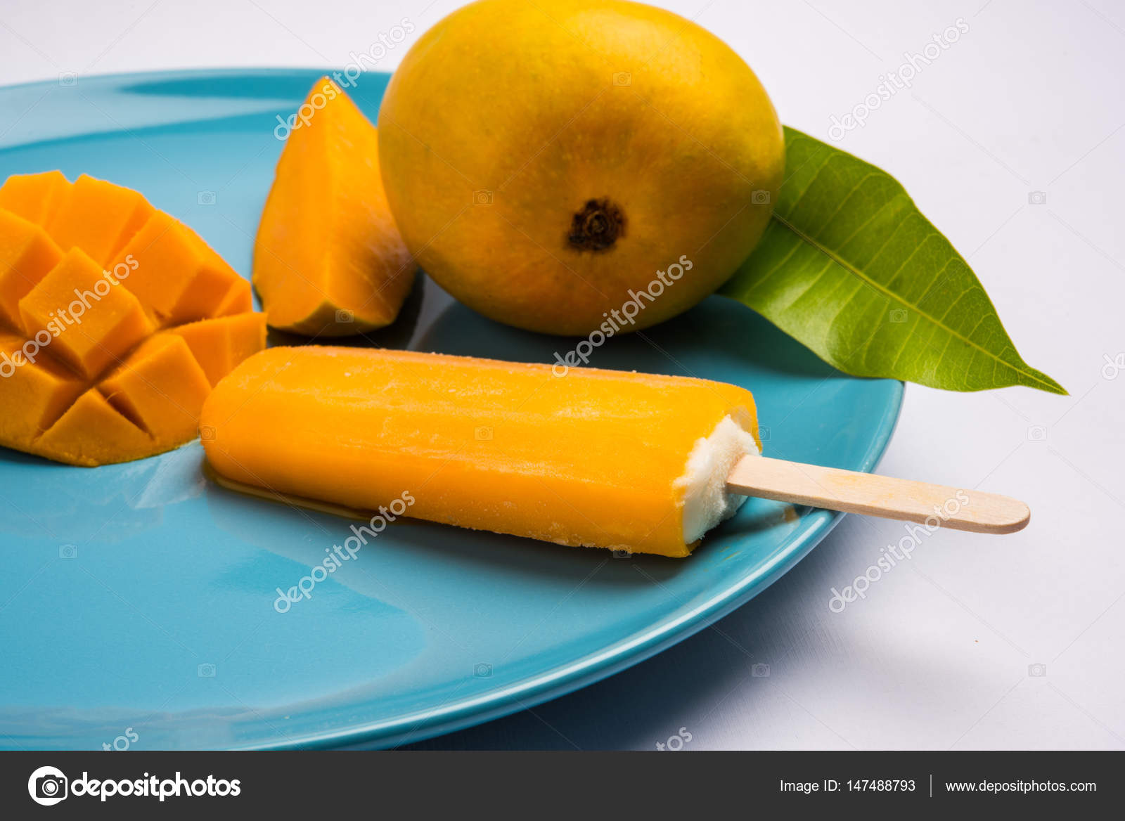 Mango Ice Candy Or Mango Ice Bar Or Kulfi Made Up Of Sweet And Tasty Alphonso Or Hapus Mangos Stock Photo Image By C Stockimagefactory Com