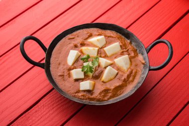 paneer tereyağı masala veya peynir cottage köri, düğün ya da partiler, seçici odak popüler Hint öğle/akşam yemeği menüsünde