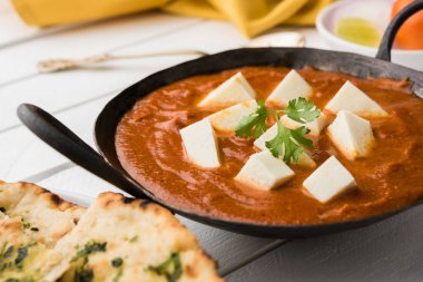 paneer tereyağı masala veya peynir cottage köri, düğün ya da partiler, seçici odak popüler Hint öğle/akşam yemeği menüsünde