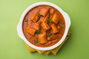 paneer tereyağı masala veya peynir cottage köri, düğün ya da partiler, seçici odak popüler Hint öğle/akşam yemeği menüsünde