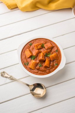 paneer tereyağı masala veya peynir cottage köri, düğün ya da partiler, seçici odak popüler Hint öğle/akşam yemeği menüsünde