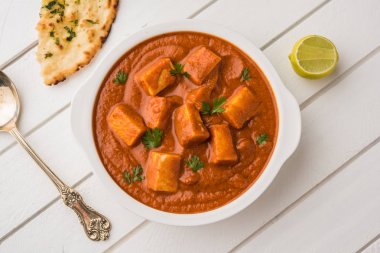paneer tereyağı masala veya peynir cottage köri, düğün ya da partiler, seçici odak popüler Hint öğle/akşam yemeği menüsünde