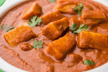 paneer tereyağı masala veya peynir cottage köri, düğün ya da partiler, seçici odak popüler Hint öğle/akşam yemeği menüsünde